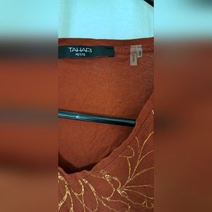 100% Cotton Petite Top Tahari